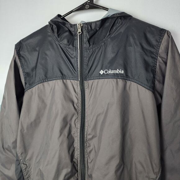 Columbia Kids Black / Gray Full Zip Windbreaker | Kids L (14/16) - Picture 2 of 11